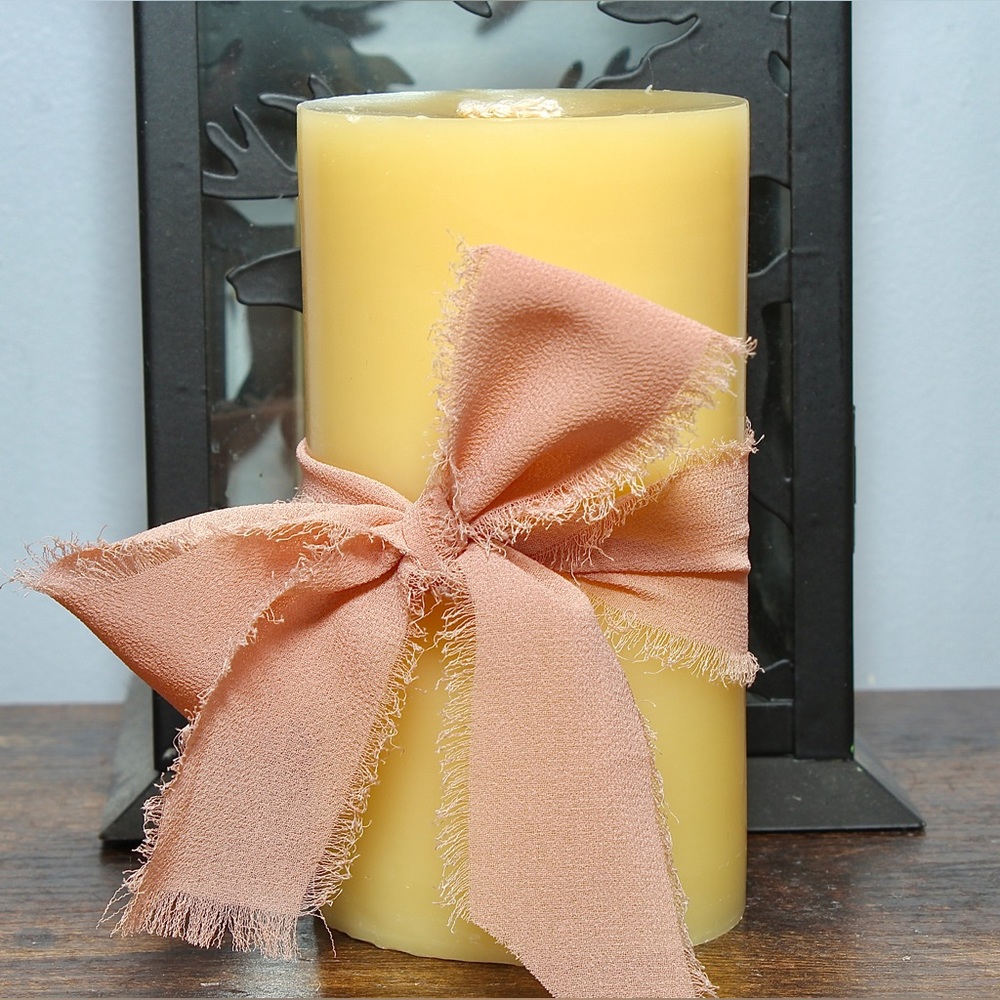Yellow Beeswax 450g Pillar Candles 100% Natural Pure Honey Bees Wax Handmade